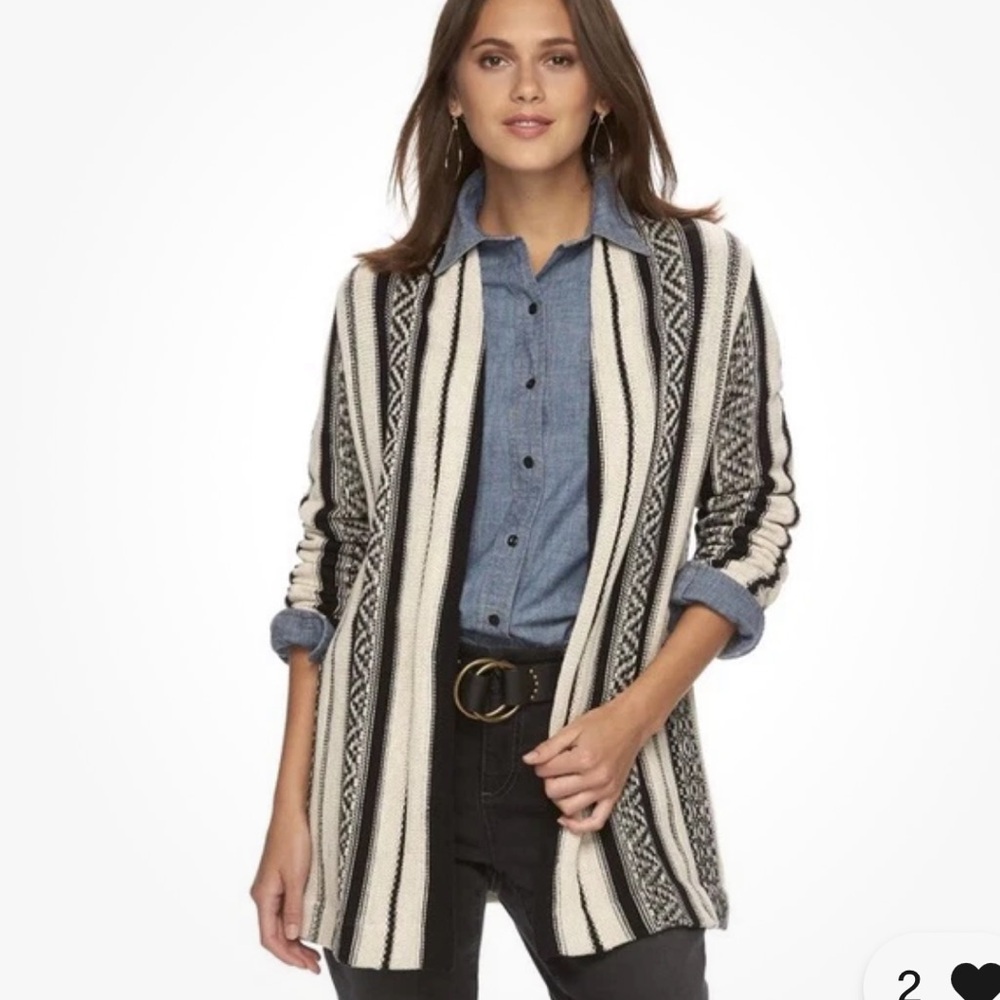 Chaps X Ralph Lauren cardigan sweater Yellowstone southwestern tribal pendleton - Picture 4 of 7